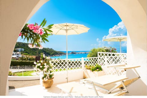 Patio, Sea view, sunbed