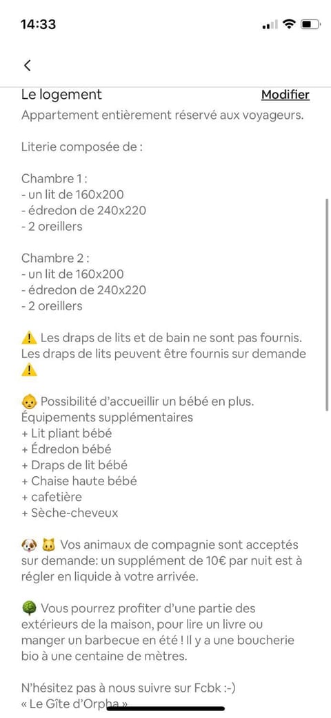 Le Gîte d’Orpha Apartment in Wallonia, Belgium