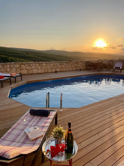 Natural landscape, Pool view, Sunset