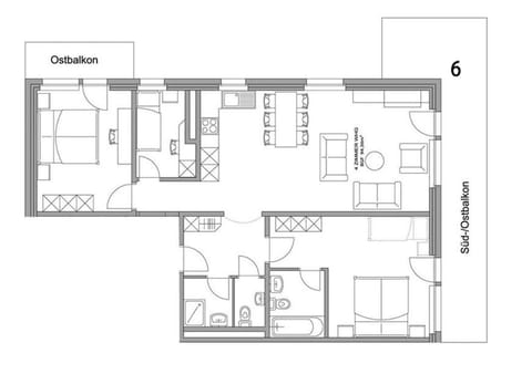 Balcony/Terrace, Floor plan, Mountain view