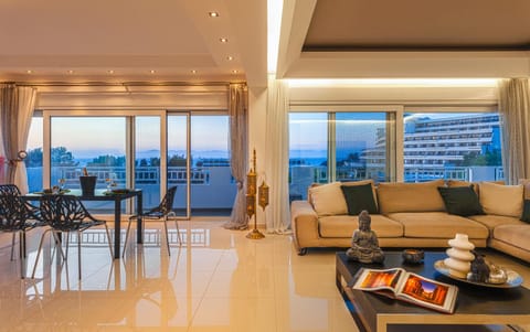 Balcony/Terrace, Living room, Sunset