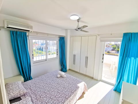 Bed, Balcony/Terrace, Bedroom, towels, wardrobe, air conditioner