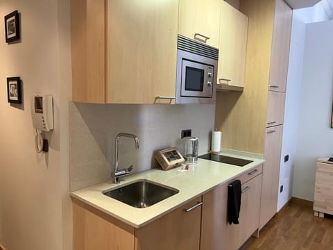 Coffee/tea facilities, Kitchen or kitchenette, stove
