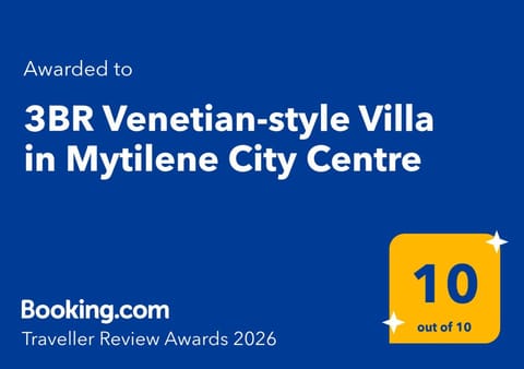 3BR Venetian-style Villa in Mytilene City Centre Villa in İzmir Province