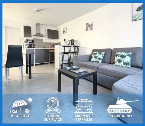 Living room, Dining area, Text overlay