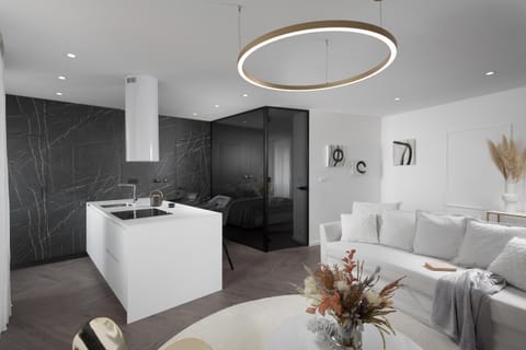 Kitchen or kitchenette, Living room, Photo of the whole room, Seating area