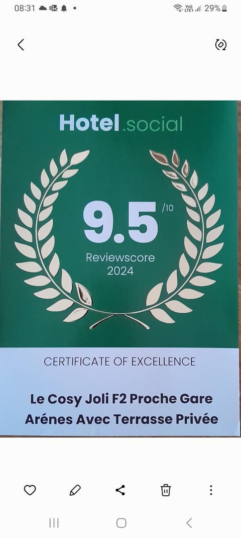 LE COSY Joli F2 proche gare, Arénes avec terrasse privée Apartment in Nimes