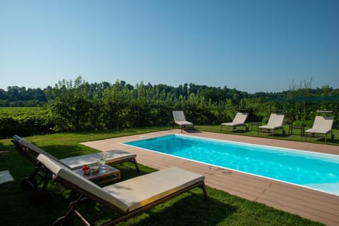 Spring, Day, Natural landscape, Garden, Garden view, Pool view, Swimming pool, sunbed