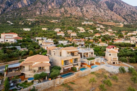 Property building, Neighbourhood, Natural landscape, Bird's eye view, Mountain view