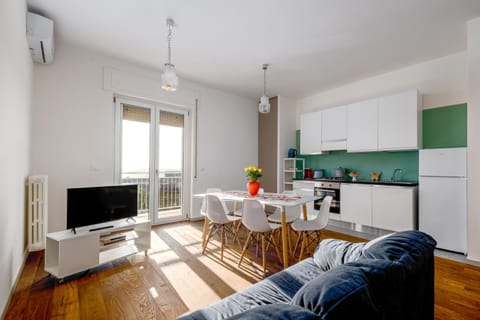 Living room, kitchen