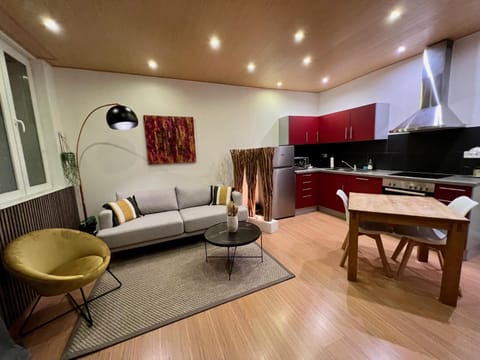 Kitchen or kitchenette, Living room, Dining area