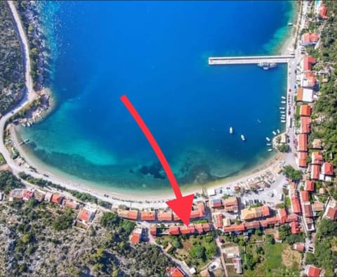 Property building, Natural landscape, Bird's eye view, Beach