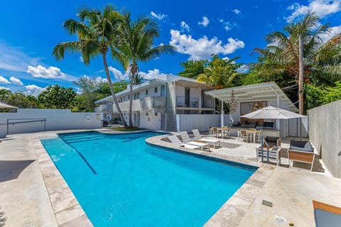 Property building, Patio, Day, Pool view, Swimming pool