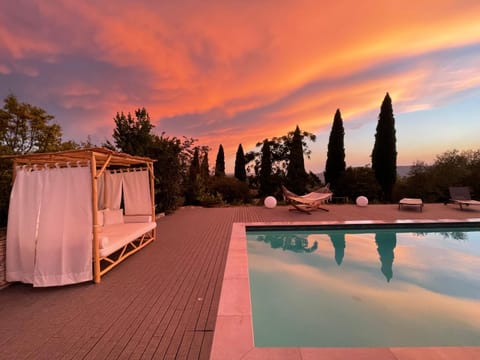 Pool view, Swimming pool, Sunset