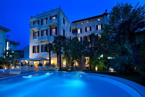 Property building, Night, Pool view, Swimming pool, Swimming pool