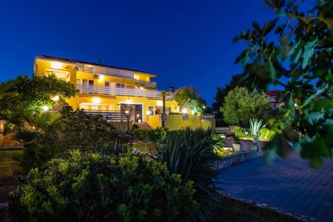 Property building, Night, Garden, Garden view