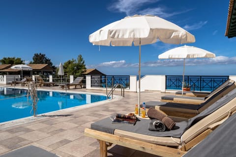 Property building, Living room, Swimming pool