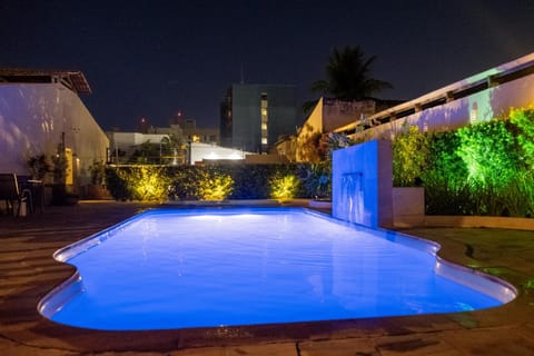 Night, Pool view, Swimming pool