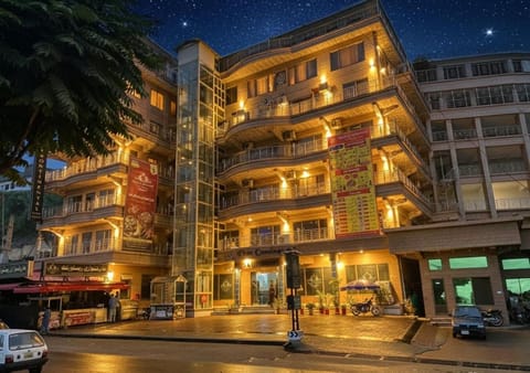 Property building, Night, City view, Street view, Location, Parking