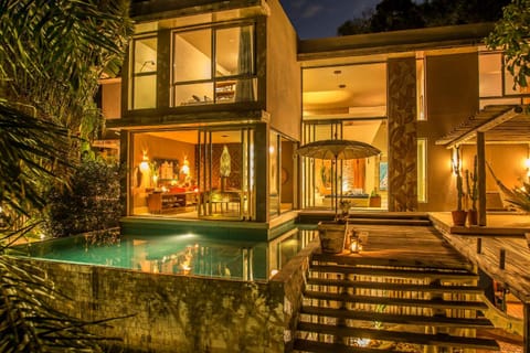 Property building, Night, Pool view, Swimming pool, Swimming pool