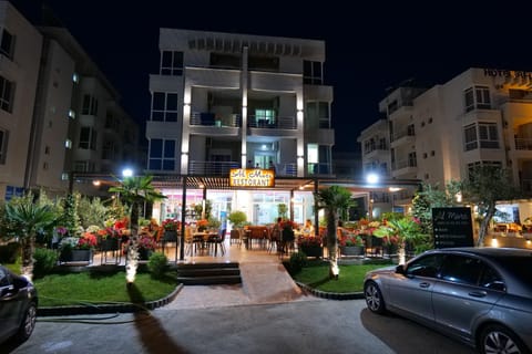 Property building, Night, City view, Street view