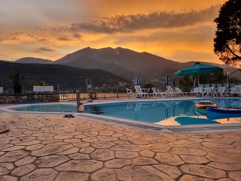 Swimming pool, Swimming pool, Sunset