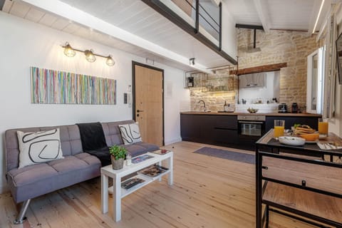Living room, kitchen