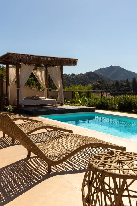 Natural landscape, Mountain view, Pool view, Swimming pool, sunbed