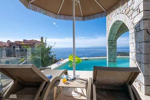 Natural landscape, Seating area, Mountain view, Pool view, Sea view, Swimming pool, sunbed