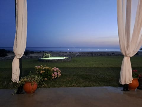 Night, Natural landscape, Balcony/Terrace, Sea view