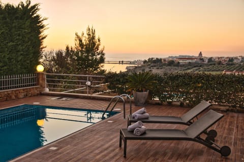 View (from property/room), Balcony/Terrace, Pool view, Sea view, Swimming pool, Sunset