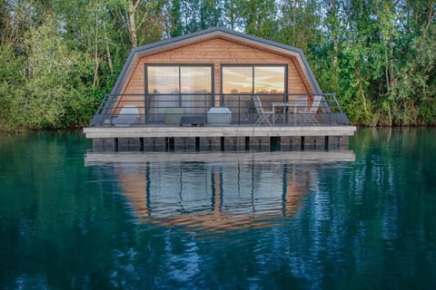 Property building, Natural landscape, Lake view