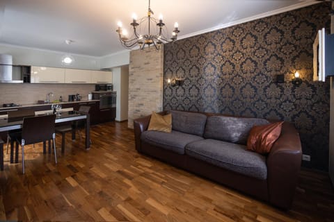 Living room, kitchen
