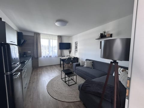 Kitchen or kitchenette, Living room, Seating area