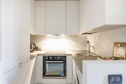 Kitchen or kitchenette, oven, stove