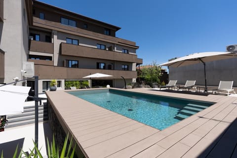 Property building, Pool view, Swimming pool