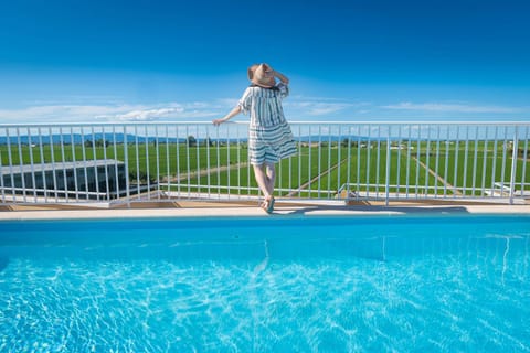 Property building, People, Swimming pool