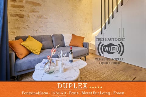 Duplex standing 7min➤Fontainebleau-INSEAD⎮45min➤Paris Apartment in Fontainebleau