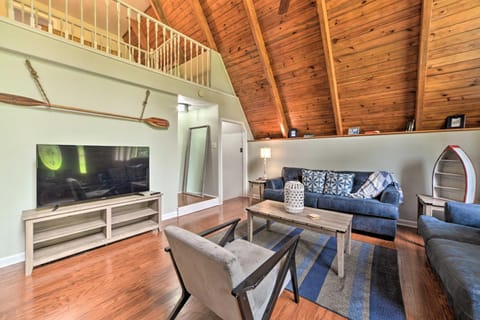 A-Frame Cabin with Hot Tub, Walk to Kentucky Lake! Cabin in Lake Barkley