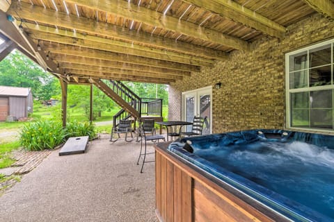 A-Frame Cabin with Hot Tub, Walk to Kentucky Lake! Cabin in Lake Barkley