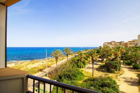 Property building, Natural landscape, View (from property/room), Balcony/Terrace, Beach, Sea view