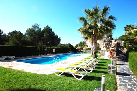 Property building, Living room, Swimming pool