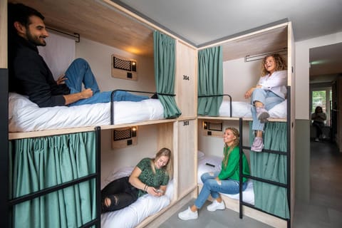 Bed, People, group of guests, bunk bed