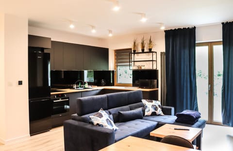 Kitchen or kitchenette, Living room, Seating area
