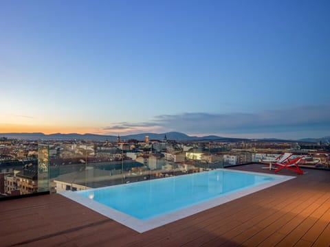 City view, Mountain view, Swimming pool, Sunset