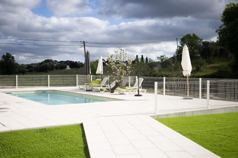 Natural landscape, Garden, Garden view, Pool view, Swimming pool, sunbed
