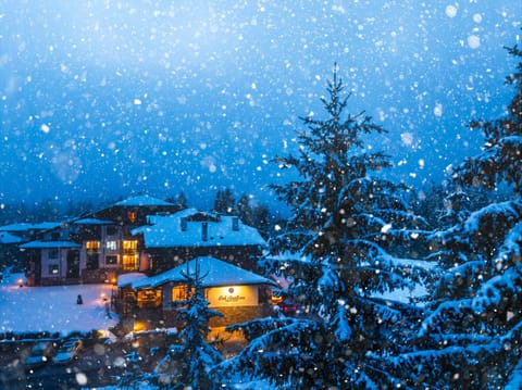 Night, Natural landscape, Winter