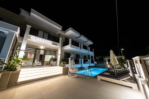 Patio, Night, Pool view, Swimming pool