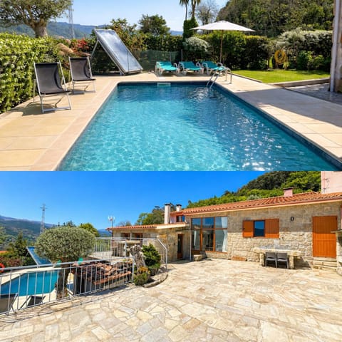 Property building, Natural landscape, Lake view, Swimming pool