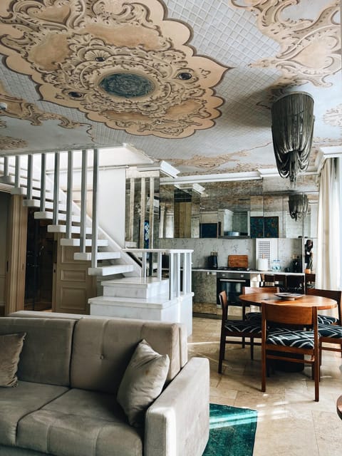 Living room, kitchen